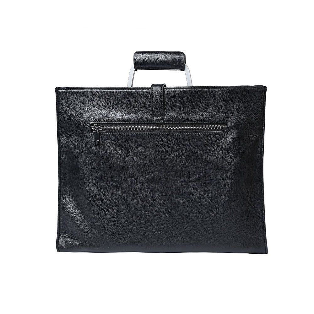 Whatna 2WAY 革  セカンド バッグ メンズ バッグ [クラッチ ショルダー 肩掛け 結婚式 バッグ] A4 13.3IPAD AIR収納可 手持ちバッグ ビジネス カジュアル フォーマル 冠婚葬祭 紳士用 男性用 黒B09 0