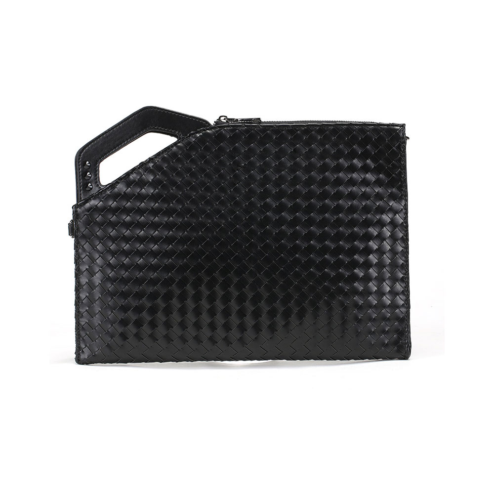 Whatna 2WAY 革 セカンド バッグ メンズ バッグ [クラッチ ショルダー 肩掛け 結婚式 バッグ] 薄い ipad air 13.3 A4 収納可手持ちバッグ ビジネス カジュアル フォーマル 冠婚葬祭 紳士用 男性用 ブラウン 黒 3