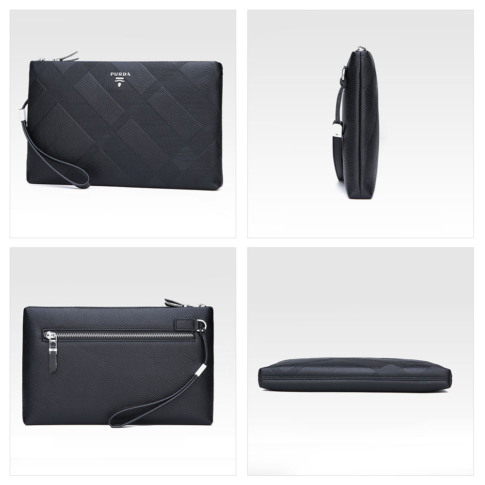 Whatna 2way革 セカンドバッグ メンズ クラッチ バッグB5 9.7インチのipad収納可 6枚カード収納 小銭入 カジュアル フォーマル 冠婚葬祭 結婚式 バッグ紳士用 男性用 黑 A66-1 7