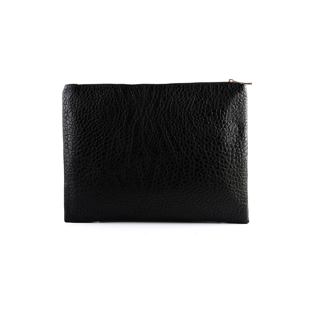 Whatna 2way 革 手作り編み込み セカンドバッグ メンズ バッグ クラッチ バッグ 大きい A4 13.3インチのipad air収納可 手持ちバッグ 結婚式 バッグフォーマル ビジネス 冠婚葬祭 バッグ 男性用 紳士用 黒 1