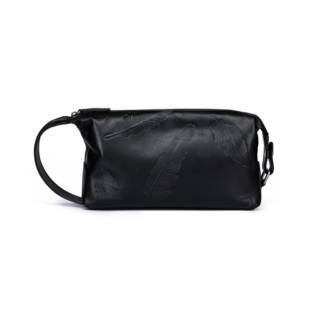 Whatna 2way 牛革 ミニセカンドバッグ メンズ クラッチ バッグ 本革 厚手レザー 6枚カード収納 カジュアル フォーマル 冠婚葬祭 結婚式 バッグ紳士用 男性用 黑 7