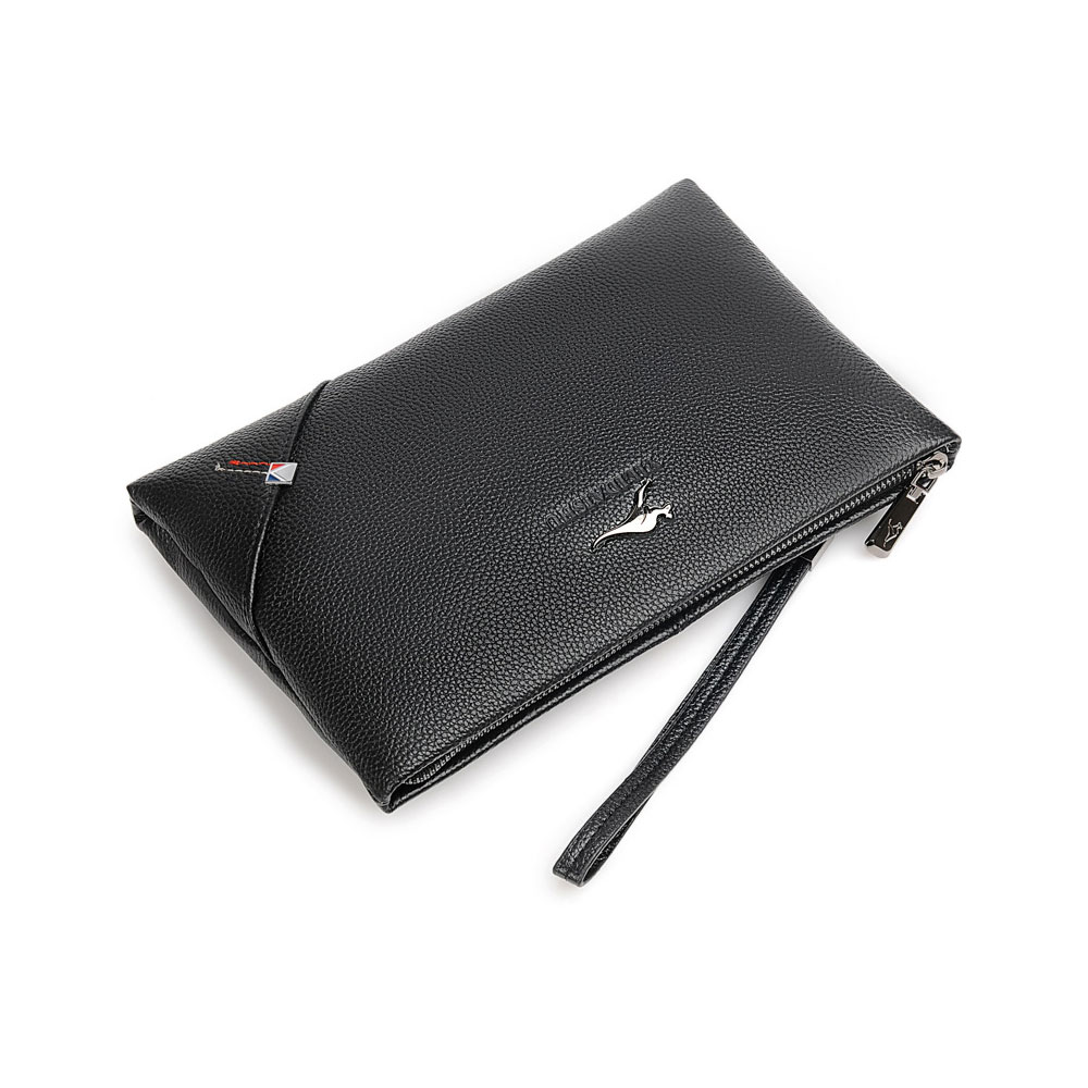 Whatna  2way革 セカンドバッグ メンズ クラッチ バッグB5 6枚カード収納 カジュアル フォーマル 冠婚葬祭 結婚式 バッグ紳士用 男性用 黑 1