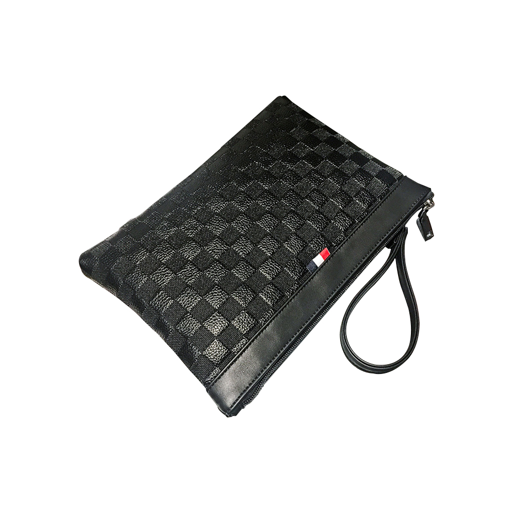 Whatna  2way セカンドバッグ メンズ クラッチ バッグB5 10.5インチのipad収納可 6枚カード収納 カジュアル フォーマル 冠婚葬祭 結婚式 バッグ紳士用 男性用 黑 1