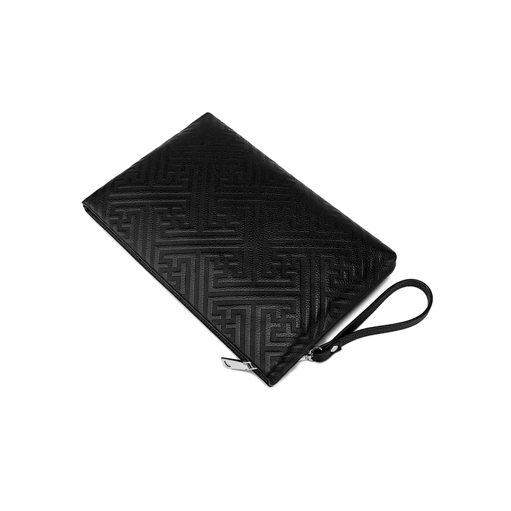 Whatna  2way牛革 セカンドバッグ メンズ クラッチ バッグ 本革 厚手レザーB5 9.7インチのipad収納可 6枚カード収納 小銭入 カジュアル フォーマル 冠婚葬祭 結婚式 バッグ紳士用 男性用 黑 （hs-921） 2