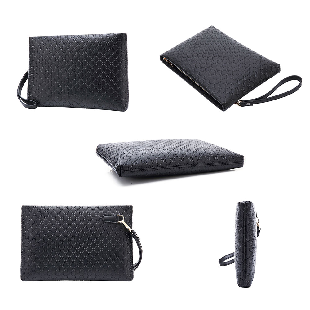 Whatna  2wayセカンドバッグ メンズ クラッチ バッグ 本 革 厚 手 レザー B5 10.5インチのipad収納可 カジュアル フォーマル 冠婚葬祭 結婚式 バッグ紳士用 男性用 黑 （FL0408） 4