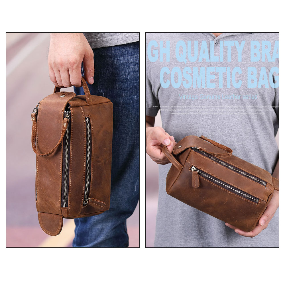 Whatna 2way 牛革 ミニセカンドバッグ メンズ クラッチ バッグ 天 然 厚手 本革 レザー カジュアル フォーマル 冠婚葬祭 結婚式 バッグ紳士用 男性用ブラウン8211 6