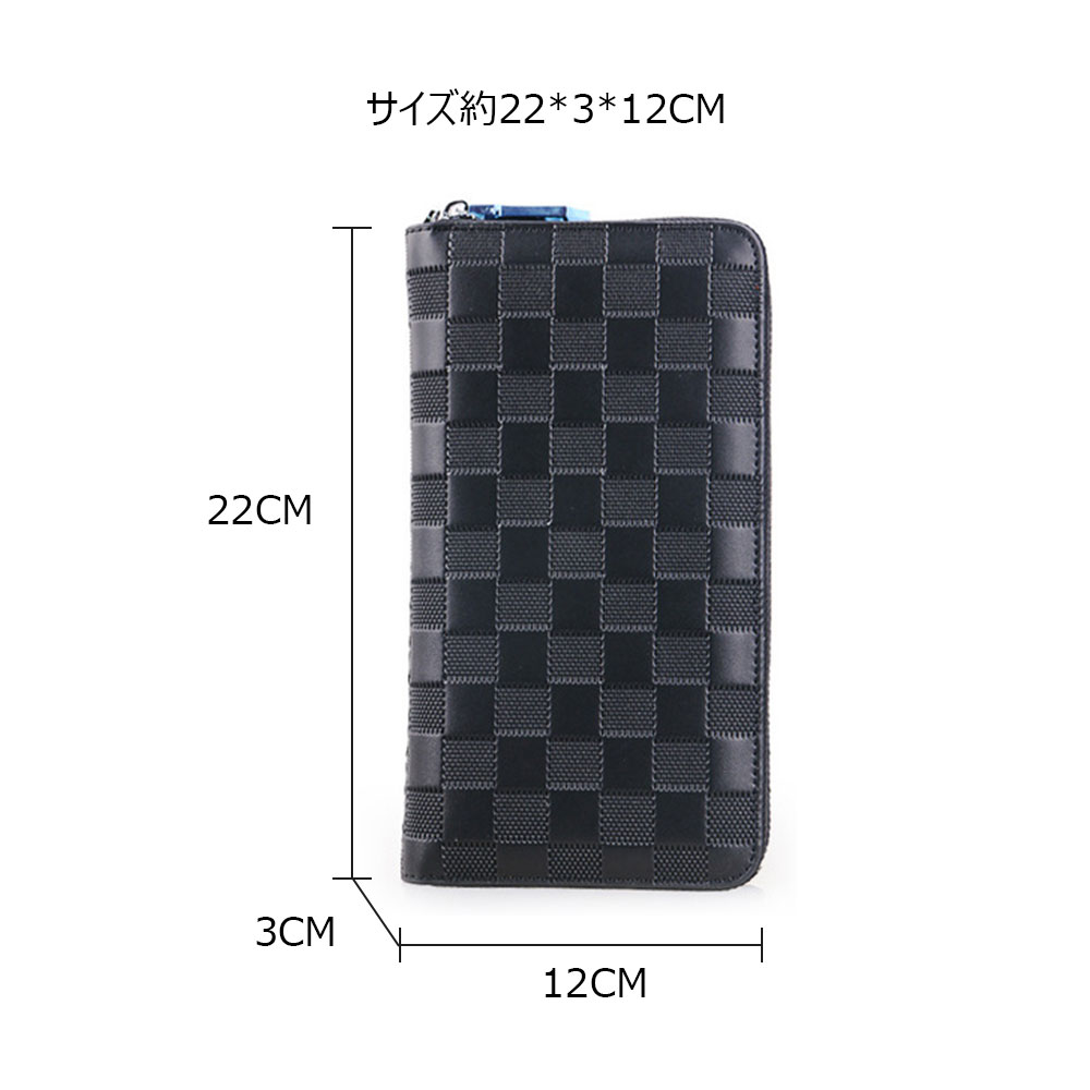 Whatna 2way牛革 ミニセカンドバッグ メンズ バッグ12枚カード収納 厚手 本 革本皮 小さめ クラッチバッグ 長財布 手持ちバッグ 男性用 紳士用 結婚式 冠婚葬祭 バッグ 黒 青 6919 3