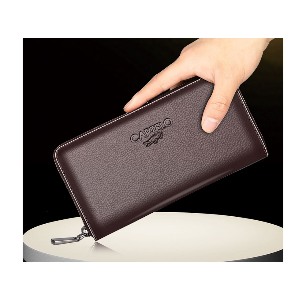 Whatnaミニセカンドバッグ メンズ バッグ 12枚カード収納 小さめ クラッチバッグ 長財布 革 手持ちバッグ メンズ ポーチ 男性用 紳士用 結婚式 冠婚葬祭 黒 ブラウン118 7