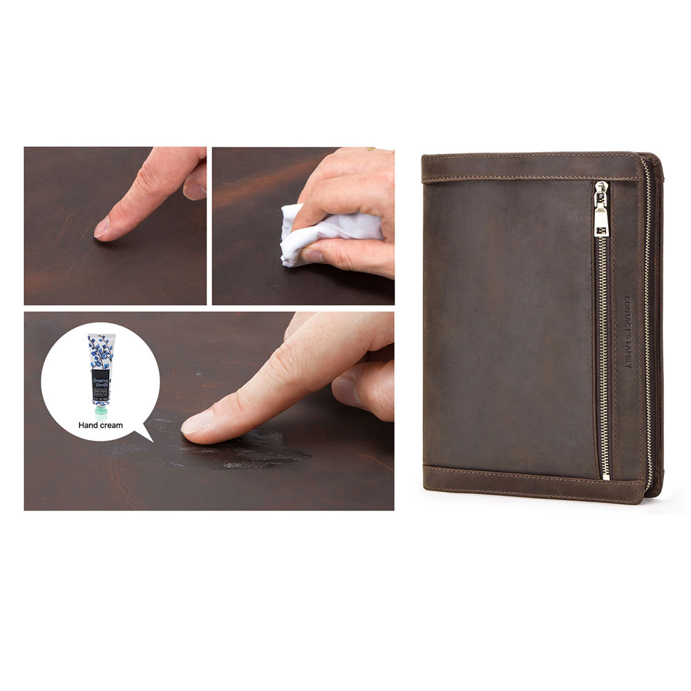 Whatna セカンドバッグ メンズ クラッチ バッグ 厚手 本革 牛革 レザー10.5 ipad タブレットバッグ ファイルバッグ フォーマル 冠婚葬祭 ビジネス 結婚式 バッグ 手持ちバッグ 紳士用 男性用 茶 ブラウンCF2015-10.5 5