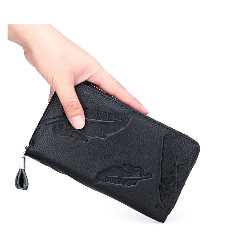 Whatna 2way牛革 ミニセカンドバッグ メンズ バッグ ダブルファスナー 小銭入れ  12枚カード収納 本 革 厚手 レザー小さめ クラッチバッグ 長財布 手持ちバッグ 男性用 紳士用 結婚式 バッグ 冠婚葬祭 バッグ黒ブラウン （80166-2#） 5