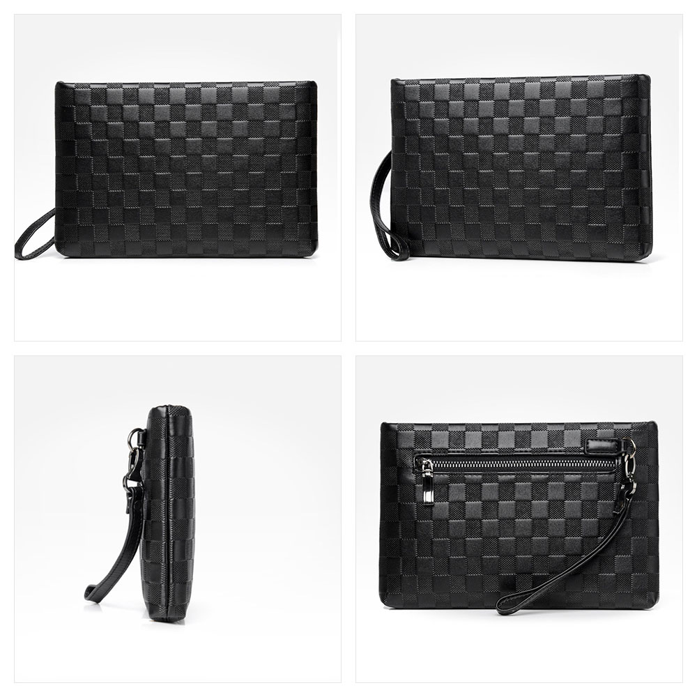 Whatna 2way革 セカンドバッグ メンズ クラッチ バッグ 厚手 レザー B5 9.7 ipad 収納可 6枚カード収納 カジュアル フォーマル 冠婚葬祭 結婚式 バッグ紳士用 男性用 黑 023 2