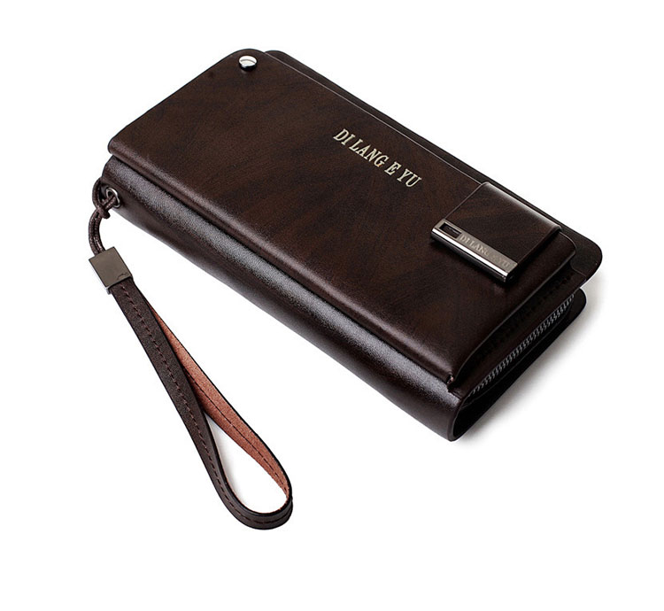 Whatna 2way牛革 ミニセカンドバッグ メンズ バッグ 小銭入れ 18枚カード収納 本 革 厚手 レザー小さめ クラッチバッグ 長財布 手持ちバッグ 男性用 紳士用 結婚式 バッグ 冠婚葬祭 バッグ黒(JN885005) 1