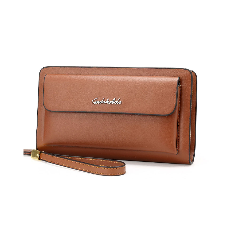 Whatna 2way 牛革 ミニセカンドバッグ メンズ バッグ7枚カード収納 厚手 本革 ダブルファスナー 小さめ クラッチバッグ 長財布 手持ちバッグ 男性用 紳士用 結婚式 冠婚葬祭 バッグ 黒 ブラウンfdk-A182 1