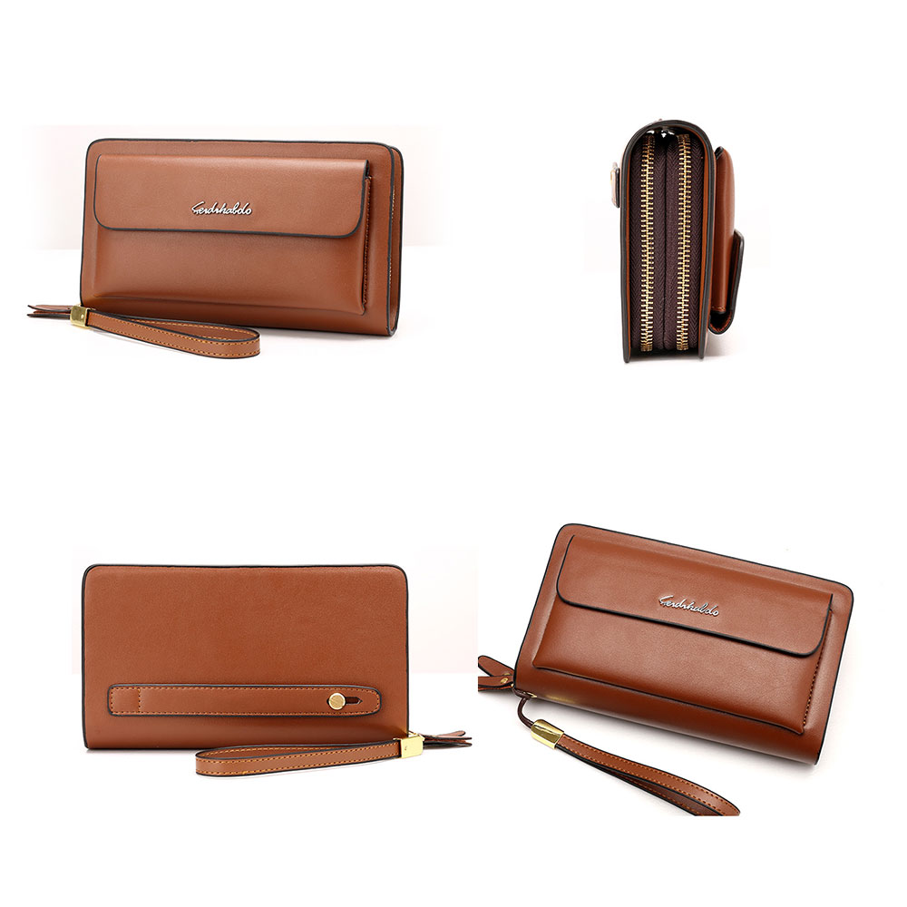 Whatna 2way 牛革 ミニセカンドバッグ メンズ バッグ7枚カード収納 厚手 本革 ダブルファスナー 小さめ クラッチバッグ 長財布 手持ちバッグ 男性用 紳士用 結婚式 冠婚葬祭 バッグ 黒 ブラウンfdk-A182 2