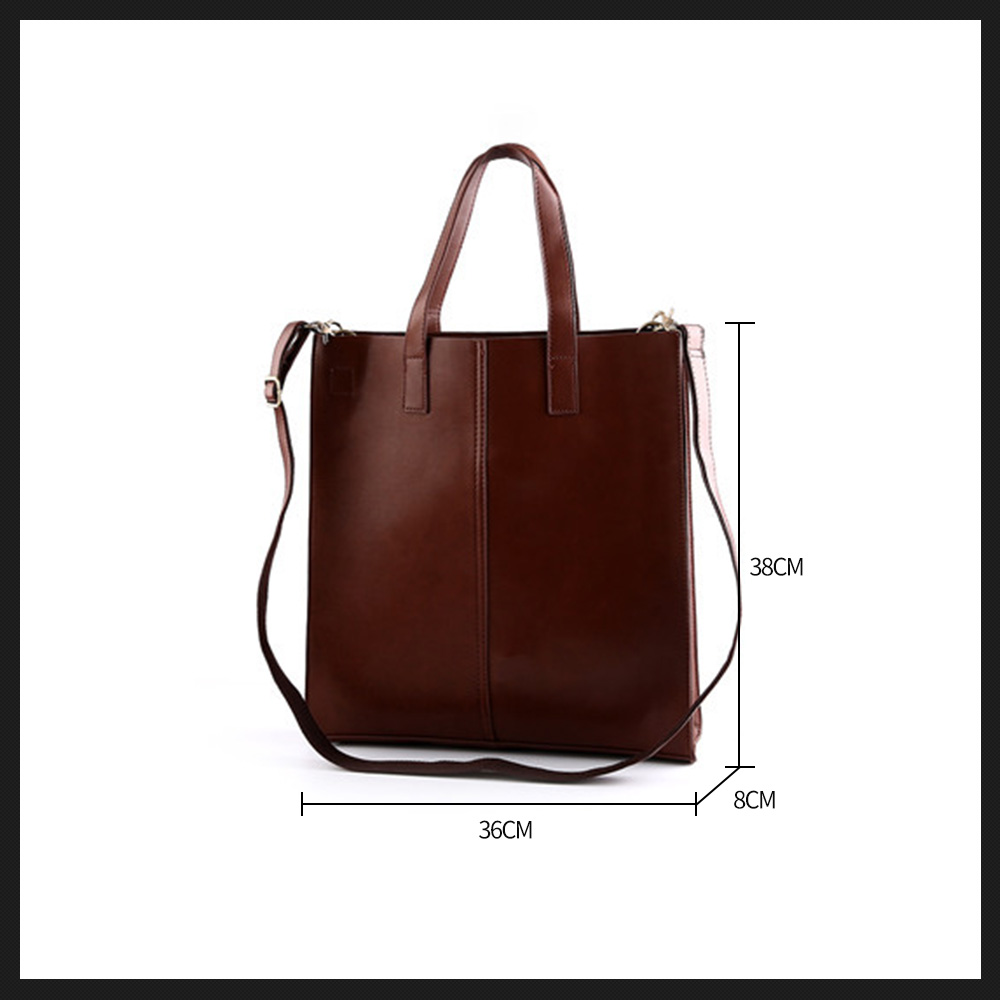 Whatna ビジネス バッグ メンズ 2way ショルダー 手提げ大容量 ブリーフケース A4 14インチPC ブラウン(2168) 3