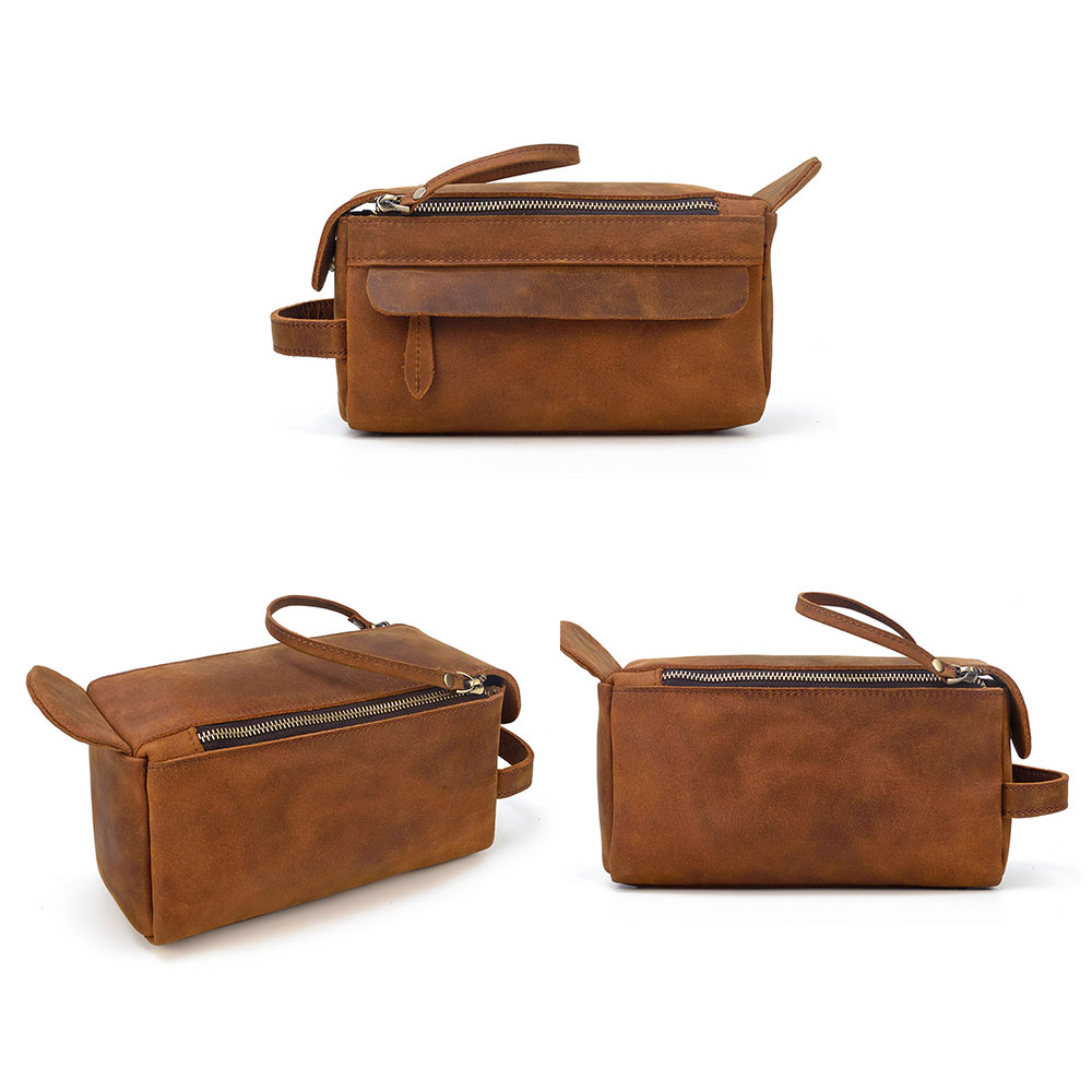 Whatna 2way 牛革 ミニセカンドバッグ メンズ クラッチ バッグ 厚手 本革 レザーカジュアル フォーマル 冠婚葬祭 結婚式 バッグ紳士用 男性用ブラウンSNQB1009 3