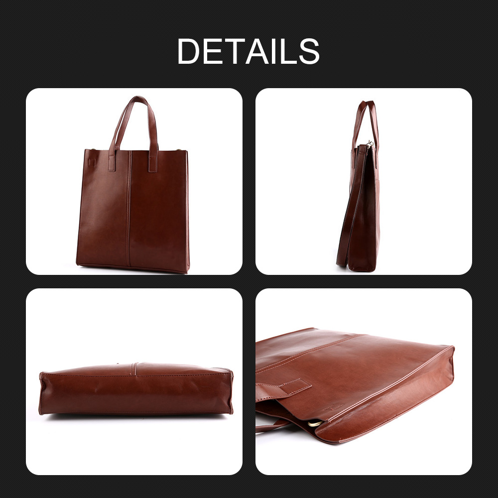 Whatna ビジネス バッグ メンズ 2way ショルダー 手提げ大容量 ブリーフケース A4 14インチPC ブラウン(2168) 2