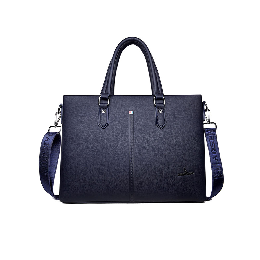 Whatna革 ビジネスバッグメンズ2WAY手提げ ショルダー バッグ 厚手 レザー 本 革 A4 14インチ PC収納可 大容量 旅行出張用 通勤 通学 就活 面接 バッグ かばん 男性用 ブラウン 黒（d-001） 1