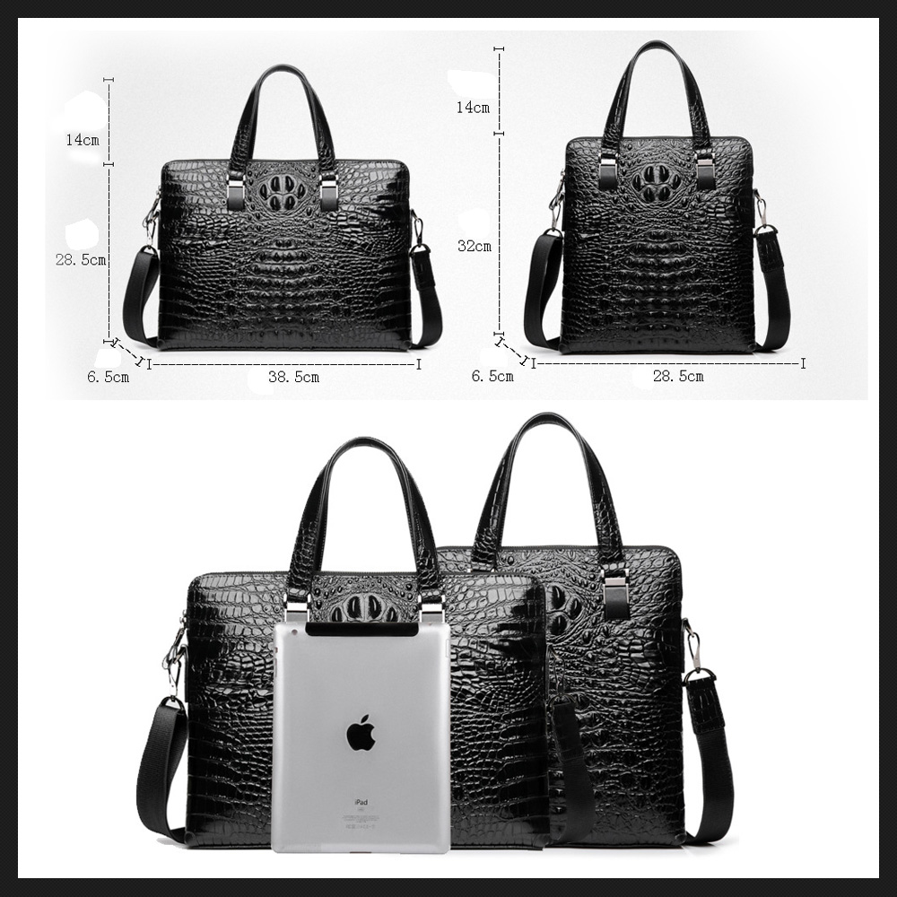 Whatna ビジネス バッグ メンズ 2way ショルダー 手提げ大容量 ブリーフケース A4 14インチPC黒 4