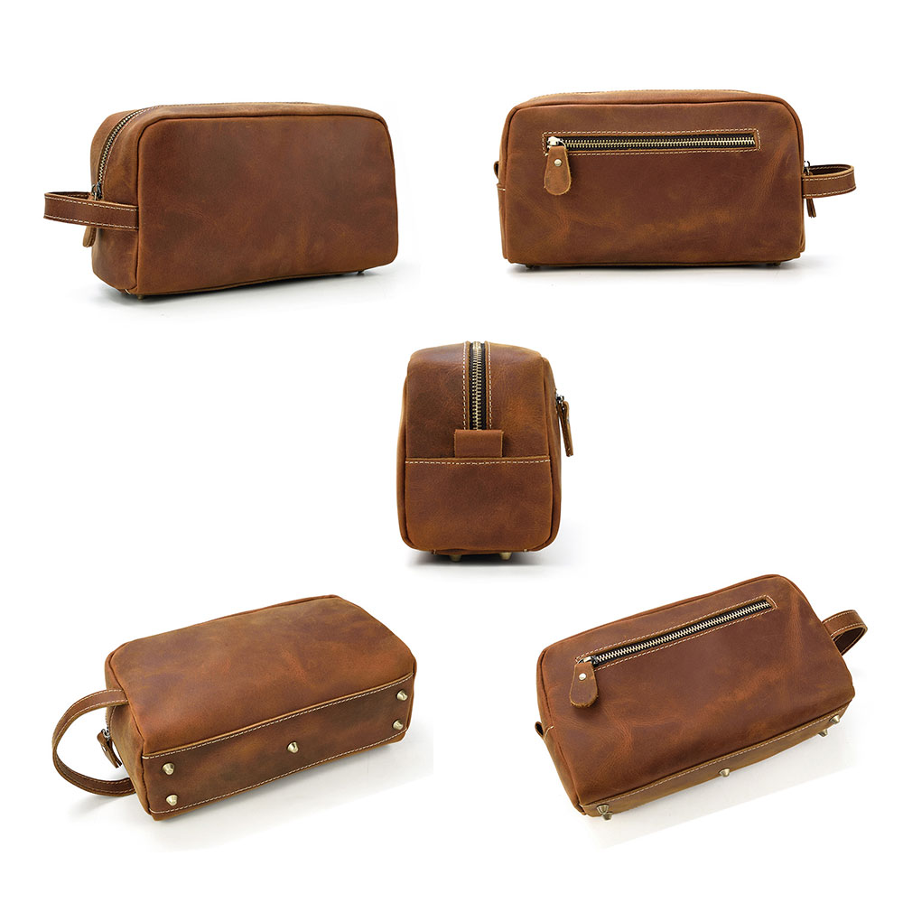 Whatna 2way 牛革 ミニセカンドバッグ メンズ クラッチ バッグ 厚手 本革 レザーカジュアル フォーマル 冠婚葬祭 結婚式 バッグ紳士用 男性用ブラウンSNQB1002 2