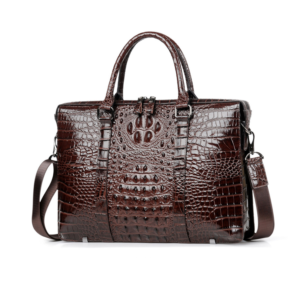 Whatnaビジネス バッグ メンズ 2way ショルダー 手提げ大容量 ブリーフケース A4 14インチPC ブラウン(L906) 1