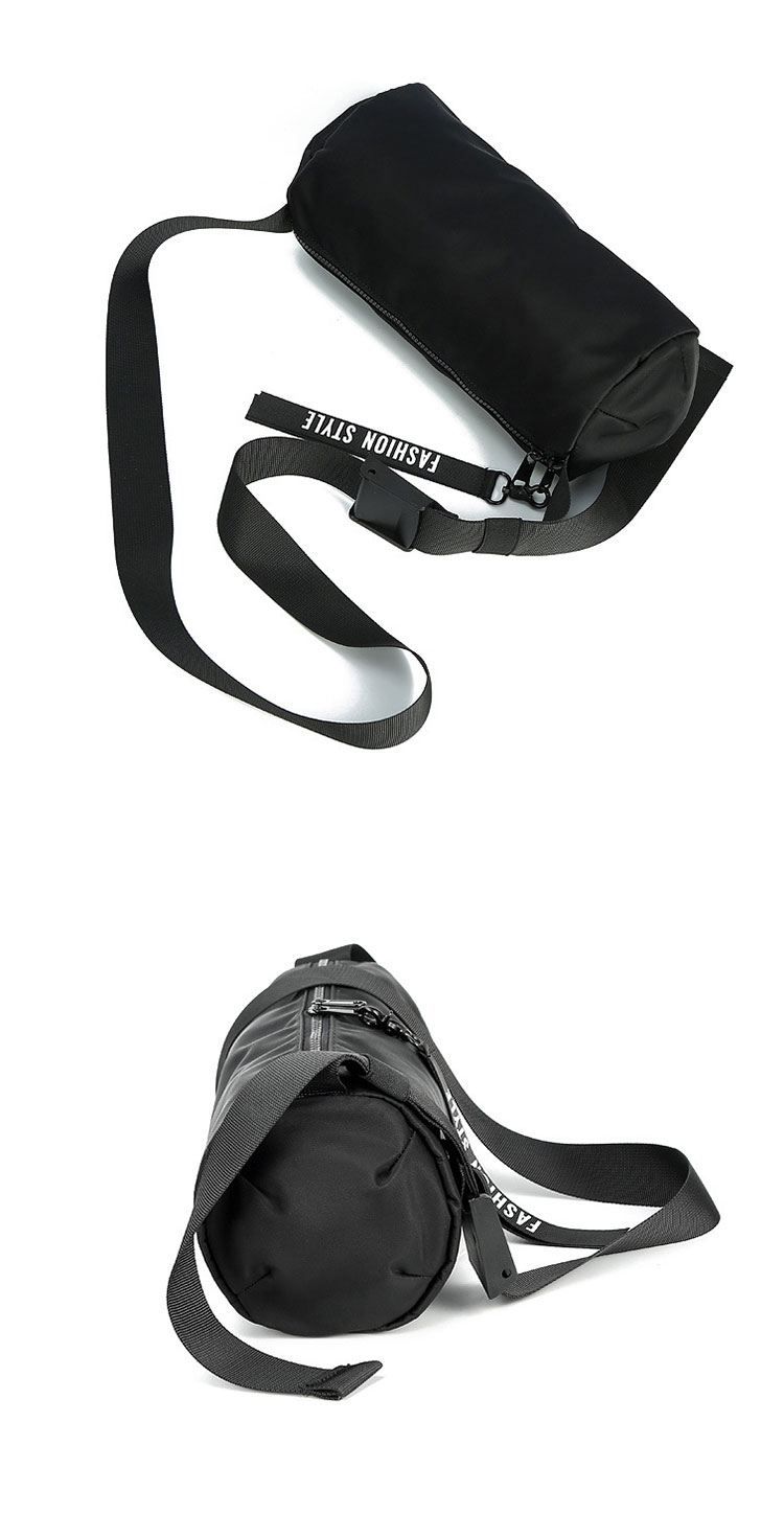 Whatnaミニショルダーバッグメンズ ポシェット横型 ショルダーミニポーチ ナイロン 防水 軽量 小型 小さめメッセンジャーバッグ斜め掛け ビジネス 通学 通勤鞄 自転車 かばん男性用 黒 (0006) 2