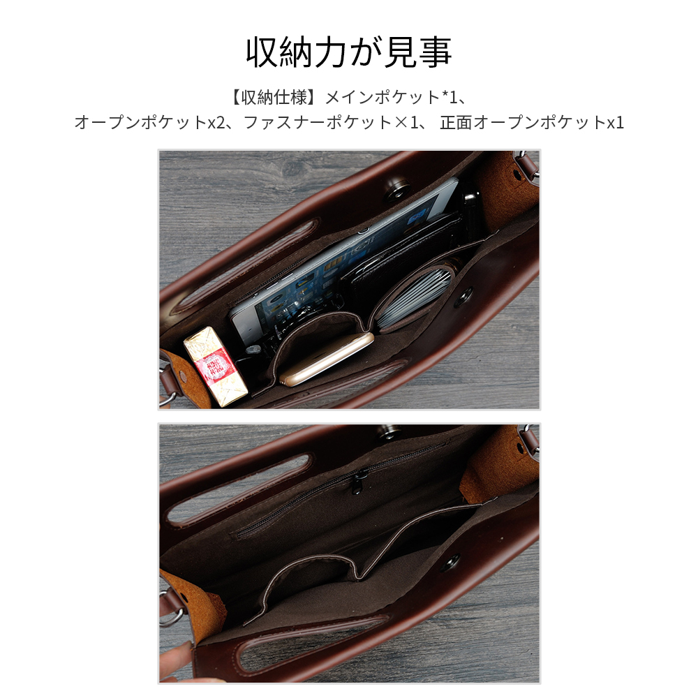 Whatna 2way 革 セカンド バッグ メンズ バッグ [クラッチ ショルダー 肩掛け 結婚式 バッグ] 厚手 本 革 レザー A4 手持ちバッグ ビジネス フォーマル 冠婚葬祭 バッグ 紳士用 男性用 黒 青（6737） 4