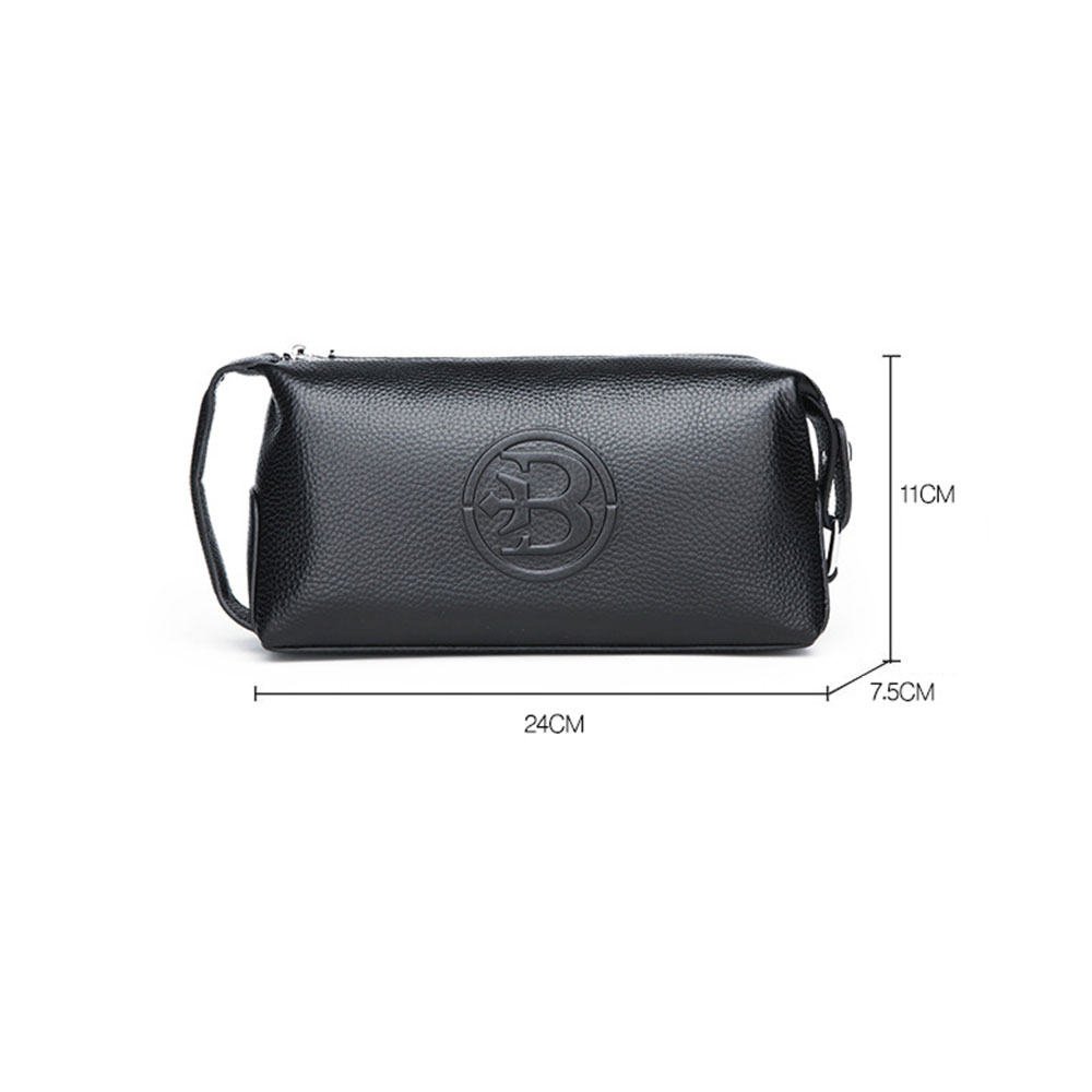 Whatna 2way 牛革 ミニセカンドバッグ メンズ クラッチ バッグ 本革 厚手 レザー 6枚カード収納 カジュアル フォーマル 冠婚葬祭 結婚式 バッグ紳士用 男性用 黑66111 3