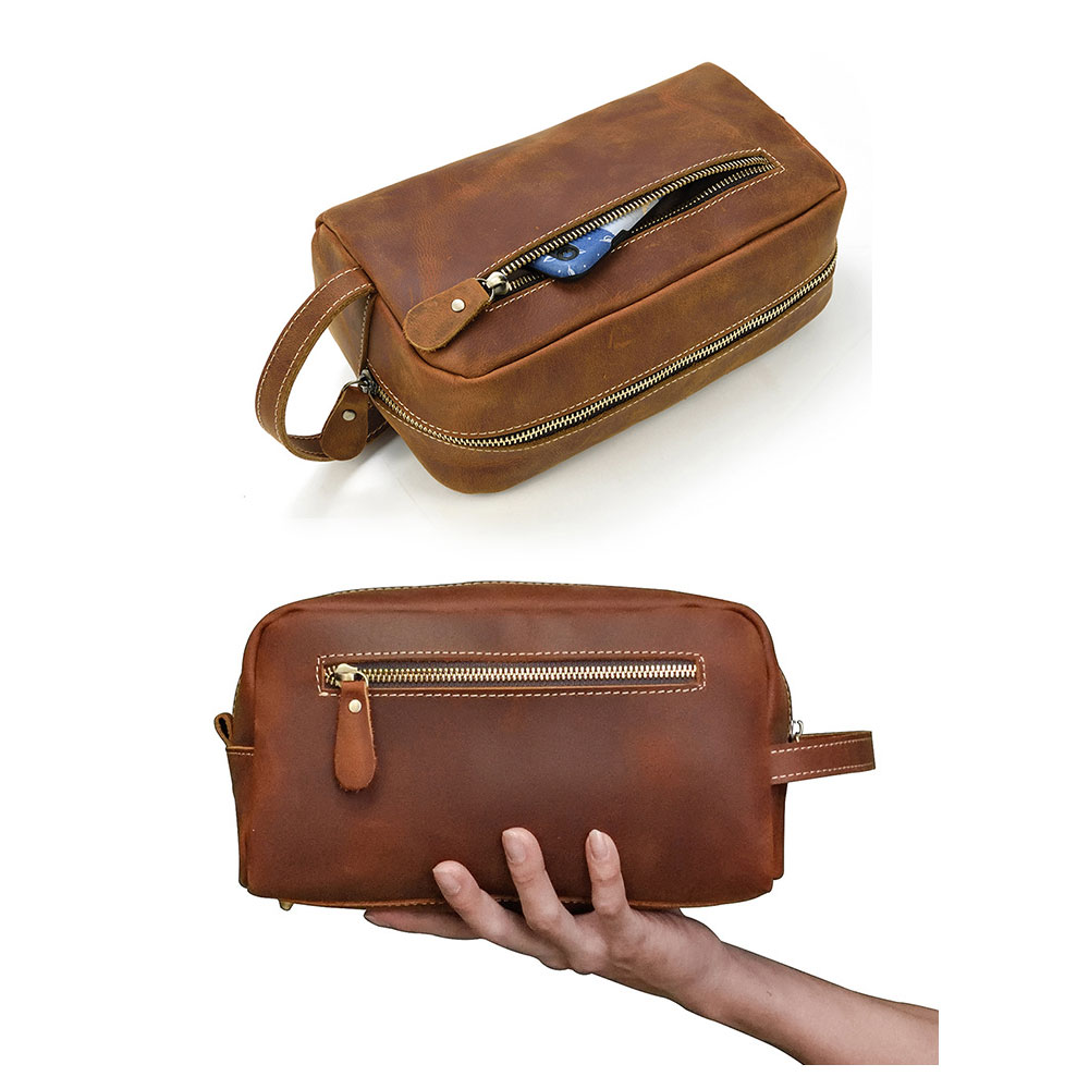 Whatna 2way 牛革 ミニセカンドバッグ メンズ クラッチ バッグ 厚手 本革 レザーカジュアル フォーマル 冠婚葬祭 結婚式 バッグ紳士用 男性用ブラウンSNQB1002 5