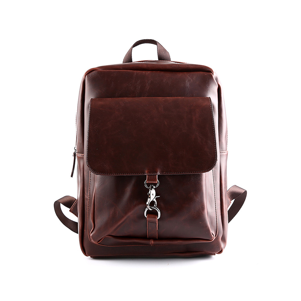 Whatna ビジネスバッグメンズ バッグ 手提げ・リュックの2WAY厚手 レザー A4 14インチ収納可 大容量 盗難防止 旅行 出張用 通勤 通学 就活 面接 バッグ かばん 男性用 ブラウン 茶 黒（9916） 1