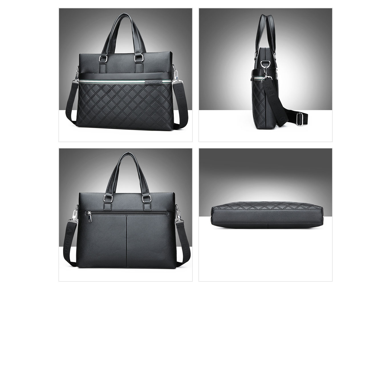 Whatna革 ビジネスバッグメンズ2WAY手提げ ショルダー バッグ 厚手 レザー 本 革 A4 14インチ PC収納可 大容量 旅行出張用 通勤 通学 就活 面接 バッグ かばん 男性用 ブラウン 黒(6828) 3