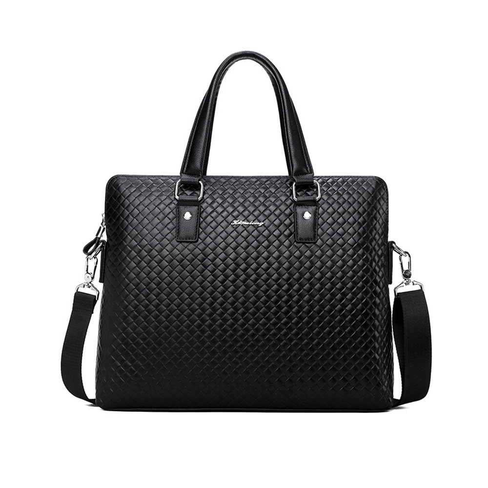Whatna ビジネス バッグ メンズ 2way ショルダー 手提げ大容量 ブリーフケース A4 14インチPC黒 0