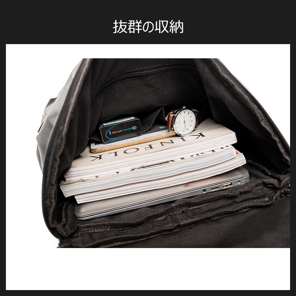 Whatna ビジネスバッグメンズ バッグ 手提げ・リュックの2WAY厚手 レザー A4 15インチ収納可 大容量 盗難防止 旅行 出張用 通勤 通学 就活 面接 バッグ かばん 男性用 黒（9805） 3