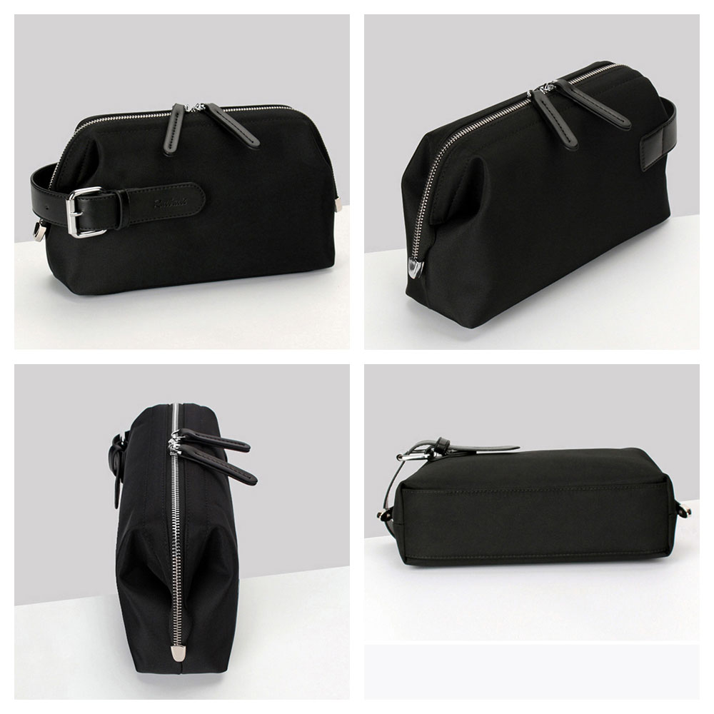 Whatna 2way ミニセカンドバッグ メンズ クラッチ バッグ 6枚カード収納 カジュアル フォーマル 冠婚葬祭 結婚式 バッグ紳士用 男性用 黒 青 グレーR19 5