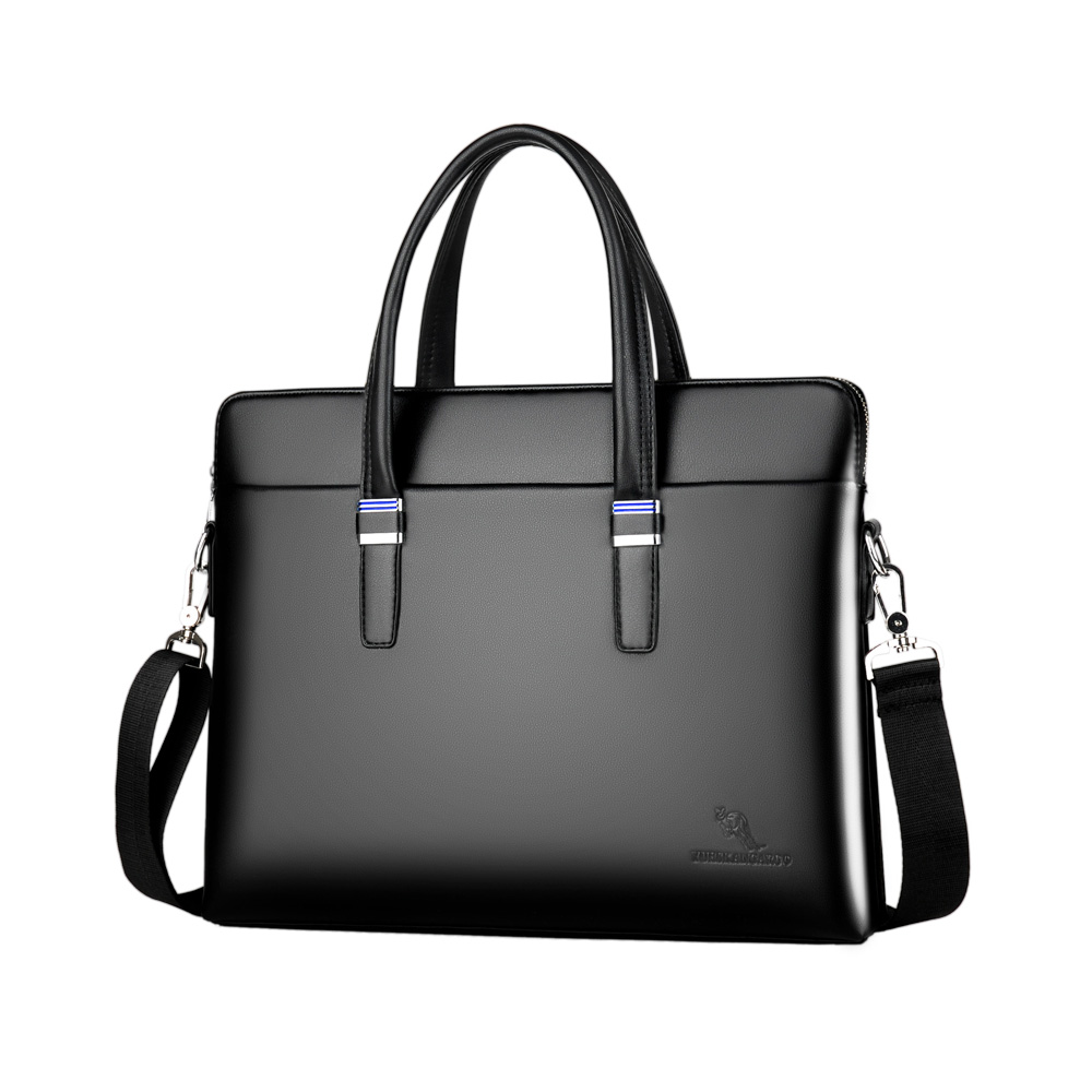 Whatna ビジネス バッグ メンズ 2way ショルダー 手提げ大容量 自立 ブリーフケース A4 14インチPC対応黒 ブラウン（HA-062） 0