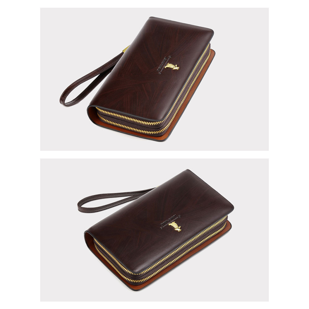 Whatnaミニセカンドバッグ メンズ バッグ 12枚カード収納 小さめ クラッチバッグ 長財布 革 手持ちバッグ メンズ ポーチ 男性用 紳士用 結婚式 冠婚葬祭 黒 ブラウン A20201 4