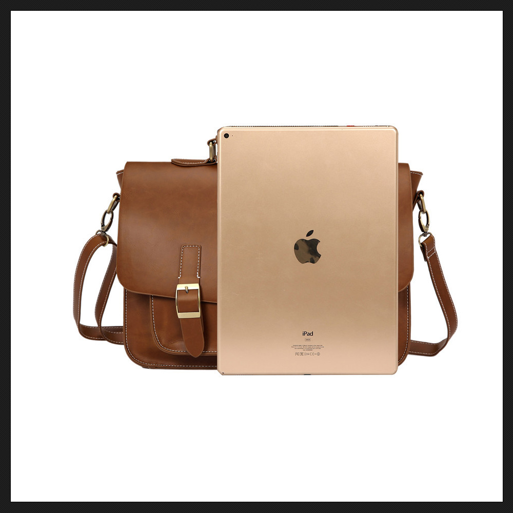 Whatna ビジネスバッグ メンズ 2wayショルダー 手提げ 厚手 皮革 大容量 ブリーフケース A4 15インチPC対応 旅行 出張 通勤 通学 就活 面接 バッグ かばん 男性用 ブラウン 黒（015） 4