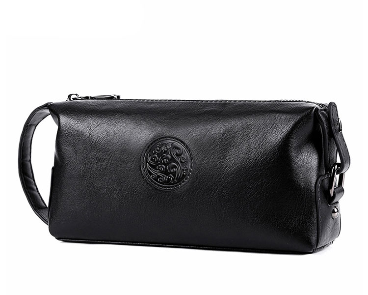 Whatna YJBBボックス型 ミクラッチ バッグ メンズ バッグ セカンドバッグ 小きめ 厚手 レザー本革 手持ちバッグ 結婚式 バッグ 冠婚葬祭バッグ 男性用 紳士用 通勤用 黒 （2001） 0