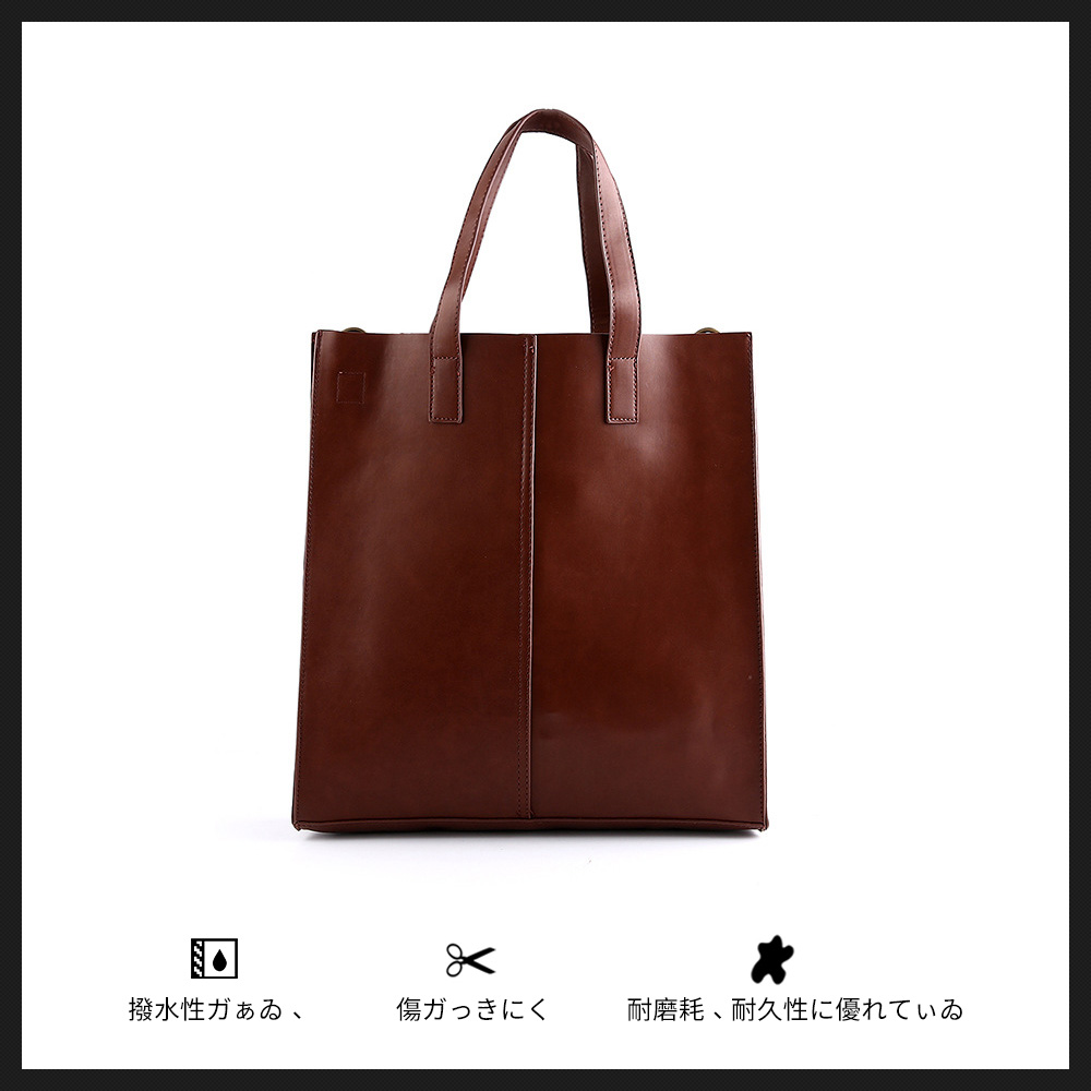 Whatna ビジネス バッグ メンズ 2way ショルダー 手提げ大容量 ブリーフケース A4 14インチPC ブラウン(2168) 6