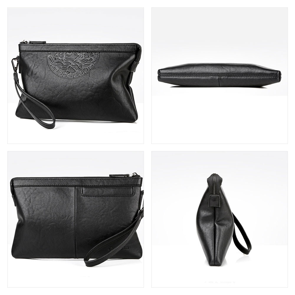 whatna2way革 セカンドバッグ メンズ クラッチ バッグ 9.7インチのipad収納可B5 6枚カード収納 小銭入 カジュアル フォーマル 冠婚葬祭 結婚式 バッグ紳士用 男性用 黑C3302 3