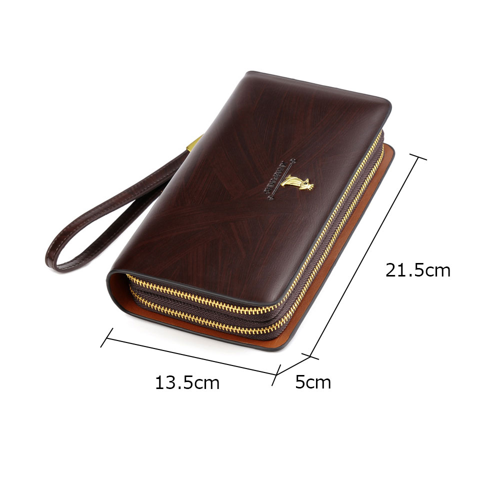 Whatnaミニセカンドバッグ メンズ バッグ 12枚カード収納 小さめ クラッチバッグ 長財布 革 手持ちバッグ メンズ ポーチ 男性用 紳士用 結婚式 冠婚葬祭 黒 ブラウン A20201 3