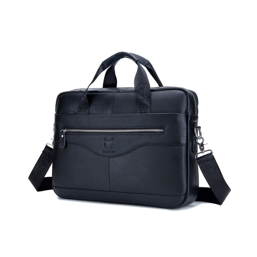 Whatna ビジネス バッグ メンズ 2way ショルダー 手提げ大容量 ブリーフケース A4 14インチPC黒 0