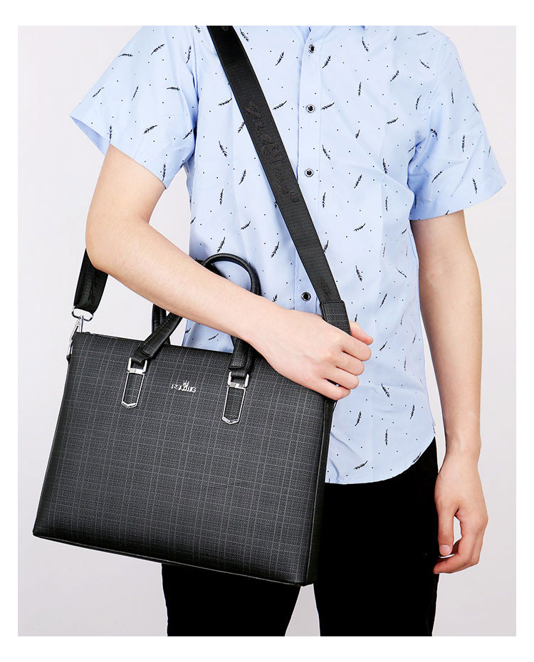 Whatna革 ショルダーバッグ メンズ ビジネスバッグ2way 斜め掛け 手提げ バッグA4 15.5インチpc 収納可 本 革 厚手 レザー 横型 ブリーフケース フォーマルバッグ 肩掛けバッグ プレゼント男性 绅士用 黒 ブラウン(9052-3) 8