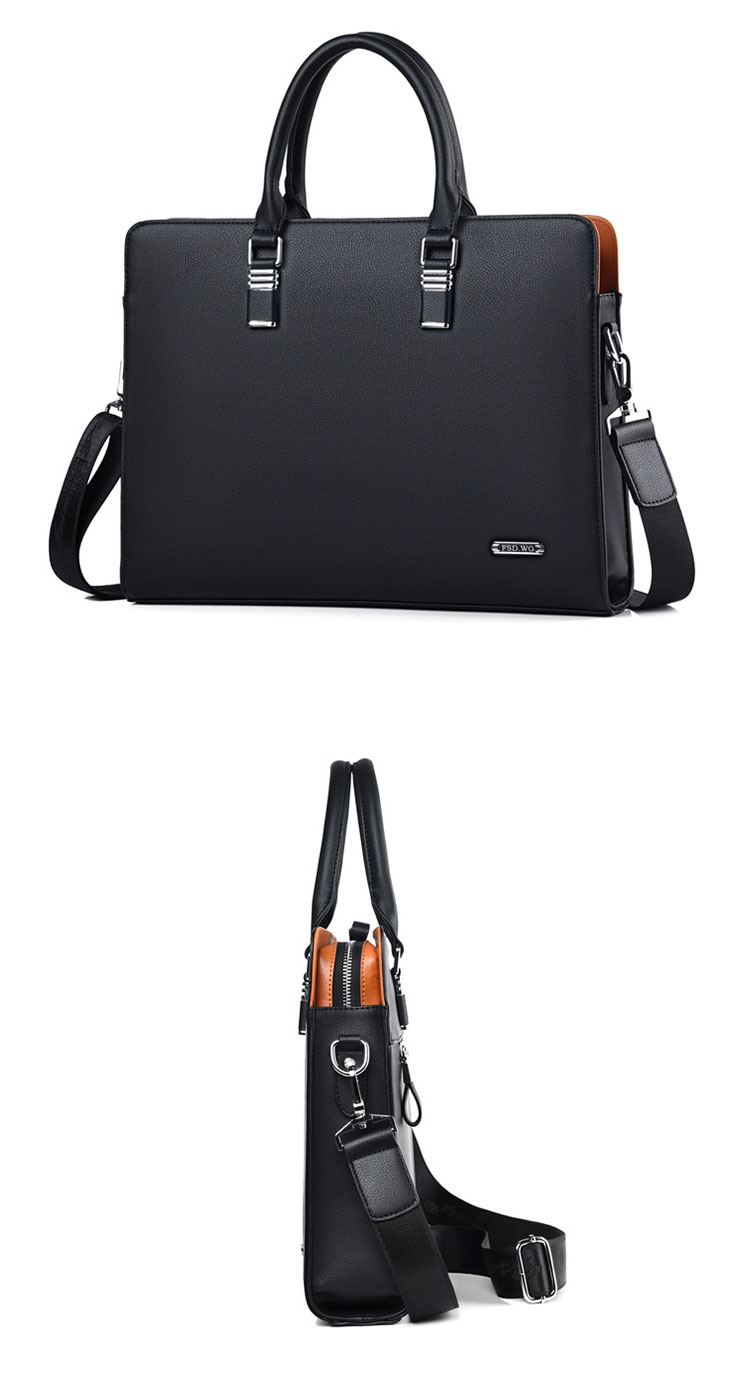 Whatna革 ショルダーバッグ メンズ ビジネスバッグ2way 斜め掛け 手提げ バッグA4 15.5インチpc 収納可 本 革 厚手 レザー 横型 ブリーフケース フォーマルバッグ 肩掛けバッグ プレゼント男性 绅士用 黒 ブラウン(0026) 1