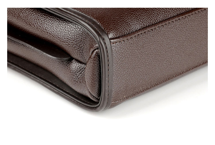 Whatna革 ショルダーバッグ メンズ ビジネスバッグ2way 斜め掛け 手提げ バッグA4 15インチpc 収納可 本 革 厚手 レザー 横型 ブリーフケース フォーマルバッグ 肩掛けバッグ プレゼント男性 绅士用 黒 ブラウン（1804） 9