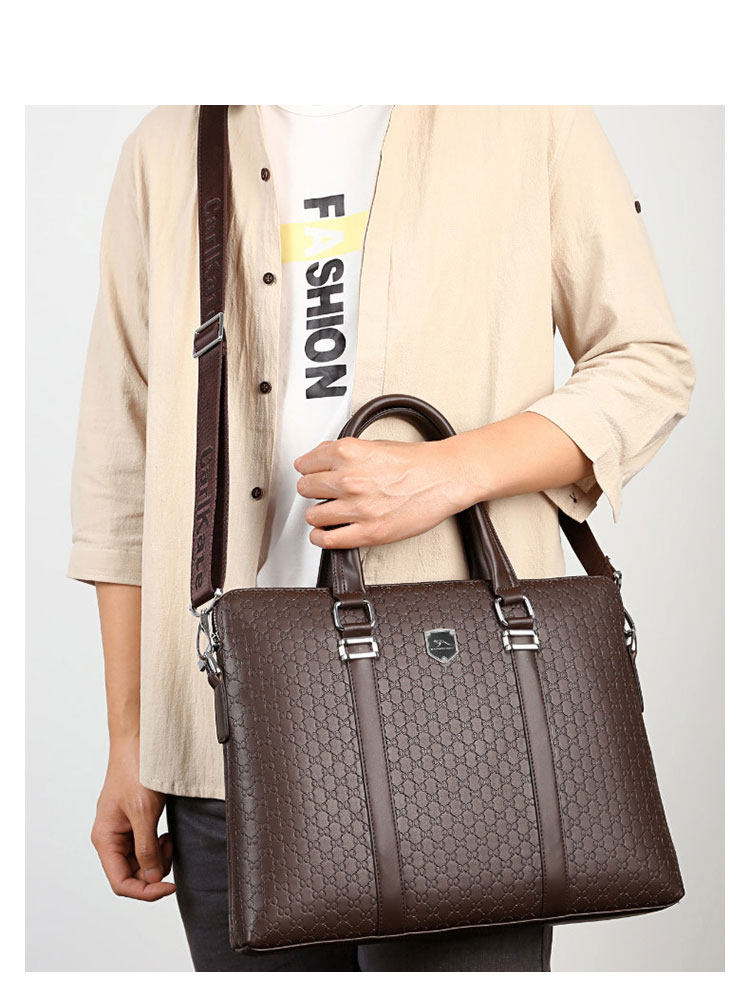 Whatna革 ショルダーバッグ メンズ ビジネスバッグ2way 斜め掛け 手提げ バッグA4 15.5インチpc 収納可 本 革 厚手 レザー 横型 ブリーフケース フォーマルバッグ 肩掛けバッグ プレゼント男性 绅士用 黒 ブラウン（1905） 9