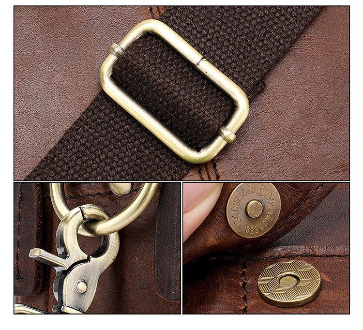 Whatna天然 牛革 ショルダーバッグ メンズ ビジネスバッグ 旅行バッグ2way 斜め掛け 手提げ バッグA4 14インチpc 収納可 本 革 厚手 レザー 横型 ブリーフケース フォーマルバッグ 肩掛けバッグ プレゼント男性 绅士用（8001） 11