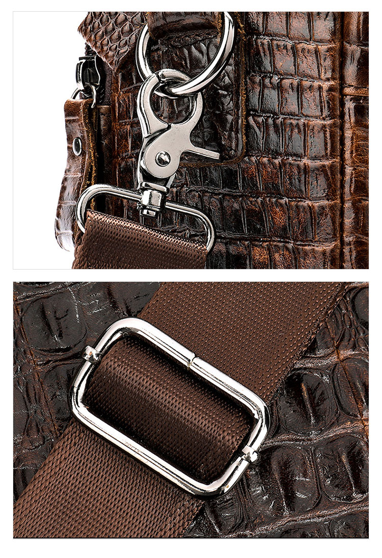 Whatna天然 牛革 ショルダーバッグ メンズ ビジネスバッグ 旅行バッグ2way 斜め掛け 手提げ バッグA4 15インチpc 収納可 本 革 厚手 レザー 横型 ブリーフケース フォーマルバッグ 肩掛けバッグ プレゼント男性 绅士用（5555） 7