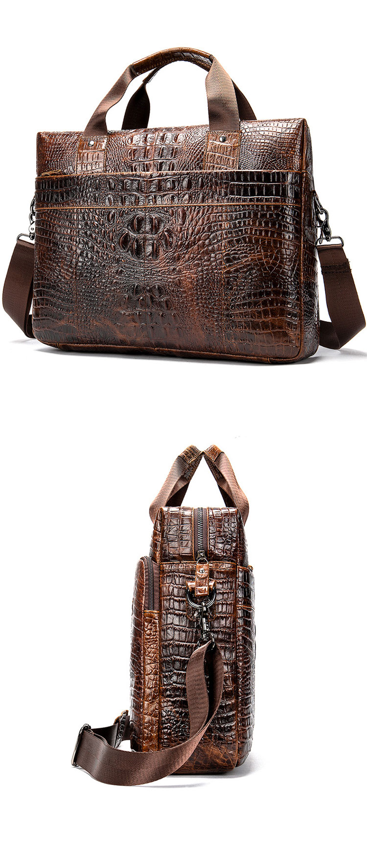 Whatna天然 牛革 ショルダーバッグ メンズ ビジネスバッグ 旅行バッグ2way 斜め掛け 手提げ バッグA4 15インチpc 収納可 本 革 厚手 レザー 横型 ブリーフケース フォーマルバッグ 肩掛けバッグ プレゼント男性 绅士用（5555） 2