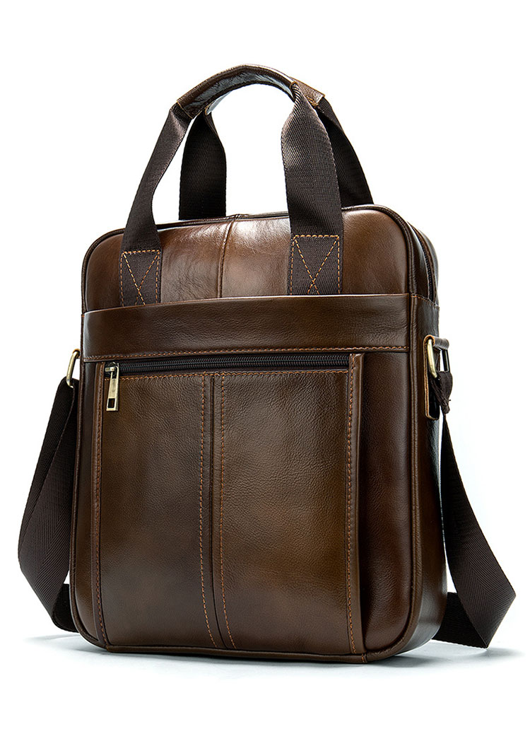 Whatna天然 牛革 ショルダーバッグ メンズ ビジネスバッグ 旅行バッグ2way 斜め掛け 手提げ バッグA4 13.3インチpc 収納可 本 革 厚手 レザー 横型 ブリーフケース フォーマルバッグ 肩掛けバッグ プレゼント男性 绅士用(8577) 6